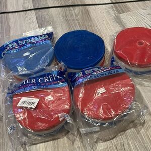 Vintage five pieces red white and blue patriotic streamers crêpe